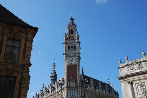 Historical Buildings in the city of Lille. In the nord of France. Lille was cultural capital of Europe in 2004.