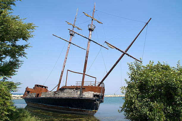 istock Pirate Ship reported to be La Grande Hermine 144344185