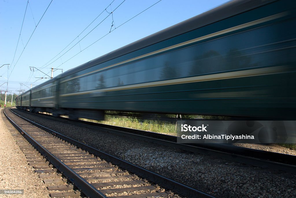 Comboio de longa distância - Royalty-free Azul Foto de stock