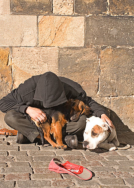 istock Street Beggar in Prague 144344421