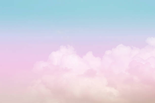 istock Beautiful sky and clouds in pastel tones. 1443444280
