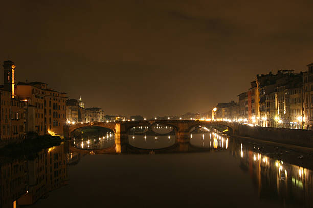 Florence by night stock photo