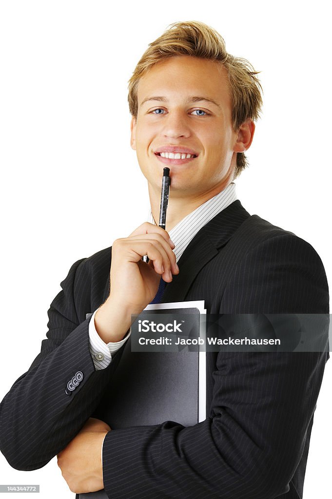 Close-up de um sorridente jovem Empresário - Foto de stock de Adulto royalty-free
