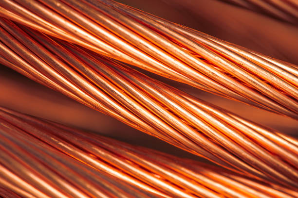 istock Copper wire raw materials metals industry concept 1443447905