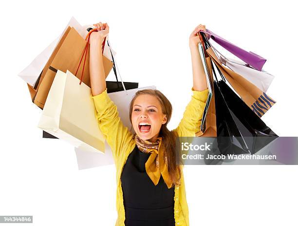クローズアップた若い女性の喜びとショッピングバッグ - 1人のストックフォトや画像を多数ご用意 - 1人, 20-24歳, 20代