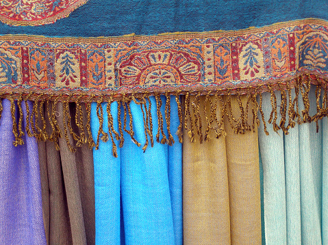 Colorful Scarves From India     