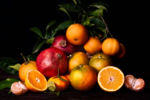istock Beautiful composition of different fruits under dramatic lighting 1443454962