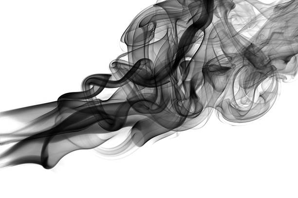 Smoke, Black and White stock photo