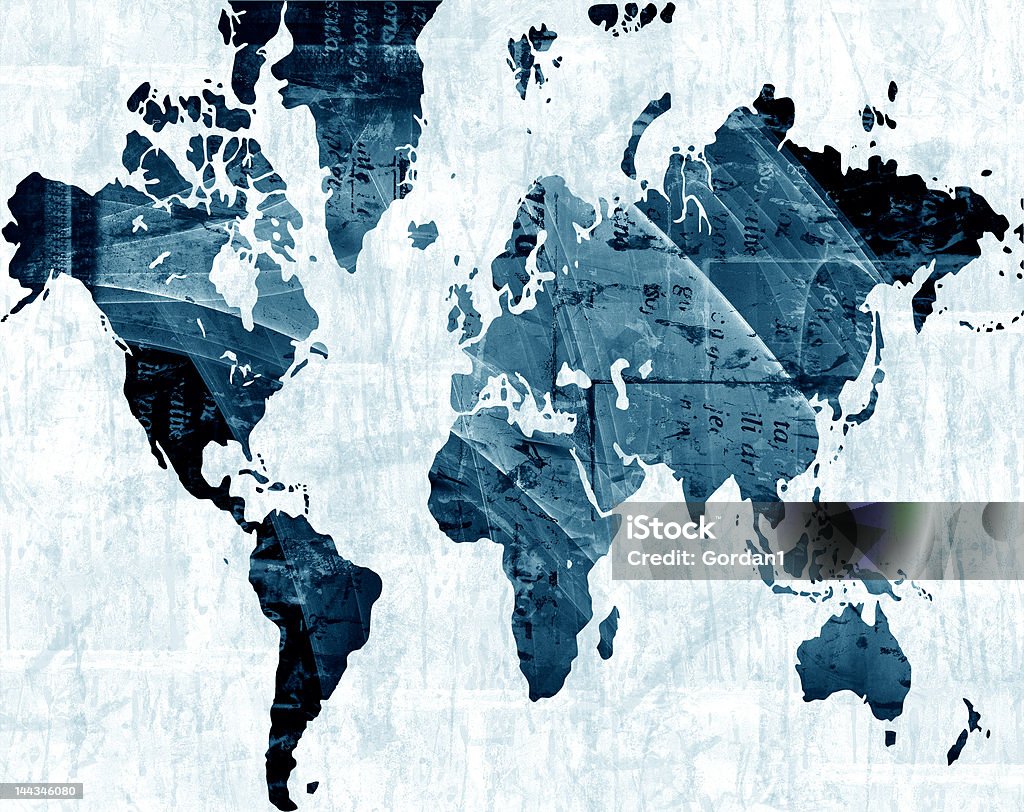 Mappa del mondo - Foto stock royalty-free di Planisfero