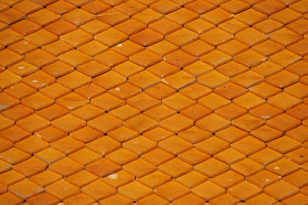 A texture of red-brown tiled roof