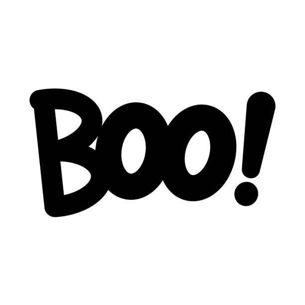 Boo Sign Boo Text Only One Single Word Printable Graphic Tee