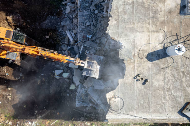 istock Demolition of a building for new construction. 1443464810