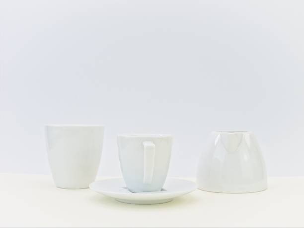 istock white porcelain modern design crockery on a white de 1443468435