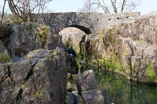 The Birks Bridge over the River Duddon near Seathwaite, Duddon Valley, Cumbria