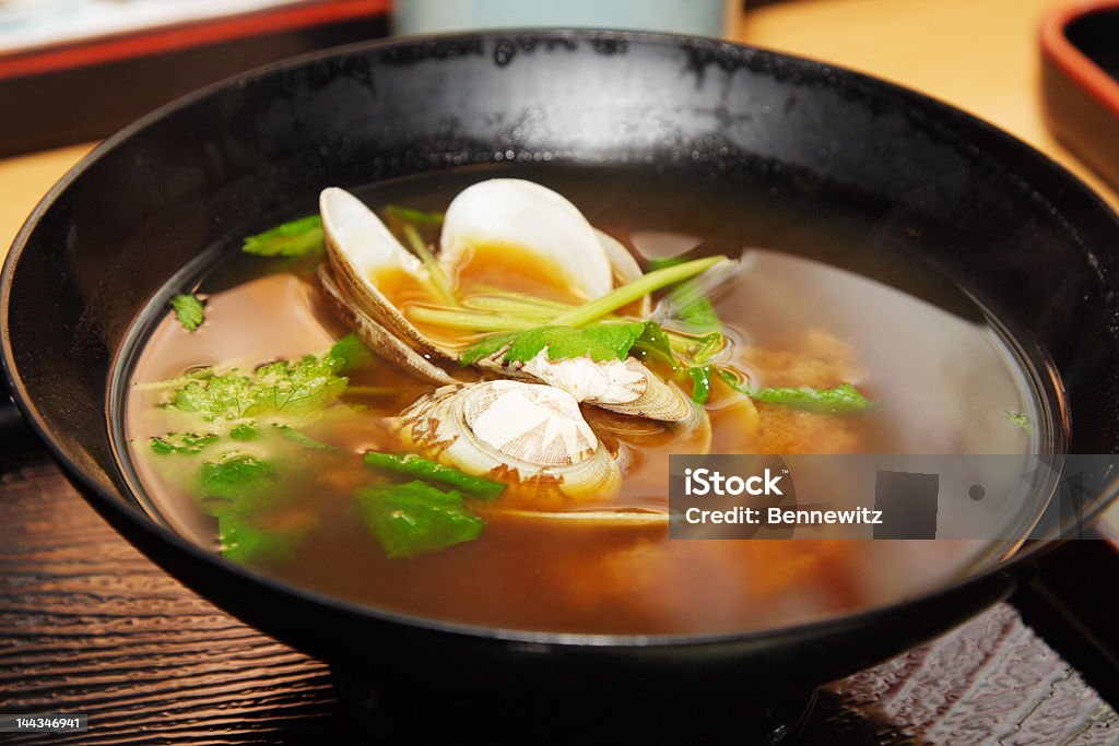 Japonês Sopa de Miso com casca. - Royalty-free Alimentação Saudável Foto de stock