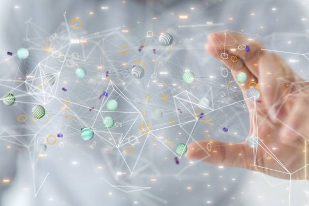 istock View of a hand pointing the network - Artificial intelligence concept 1443473322