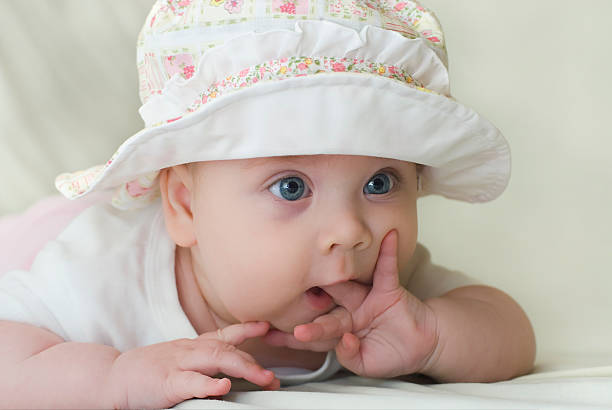 istock Little girl in hat 144347376