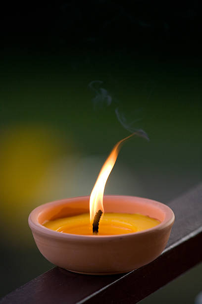 Citronella torch stock photo