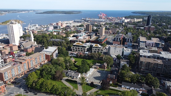 An aerial view of Halifax Regional Municipality, Nova Scotia, Canada