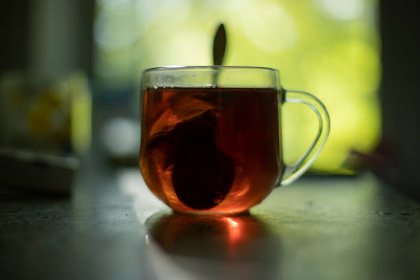 istock Tea on table in morning. Glass of tea. Drink for breakfast. 1443475421