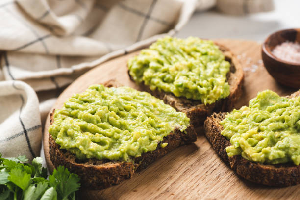 istock Vegan avocado toast with seeds 1443475821