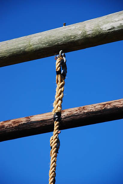 climbing rope detail - parris island bildbanksfoton och bilder