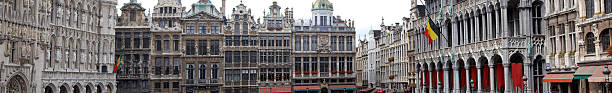 panorama di bruxelles - brussels belgium arranging majestic foto e immagini stock