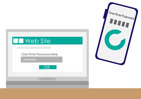 One Time Passcode Clicker Onetime Password Image Illustration Stock Illustration - Download Image ...