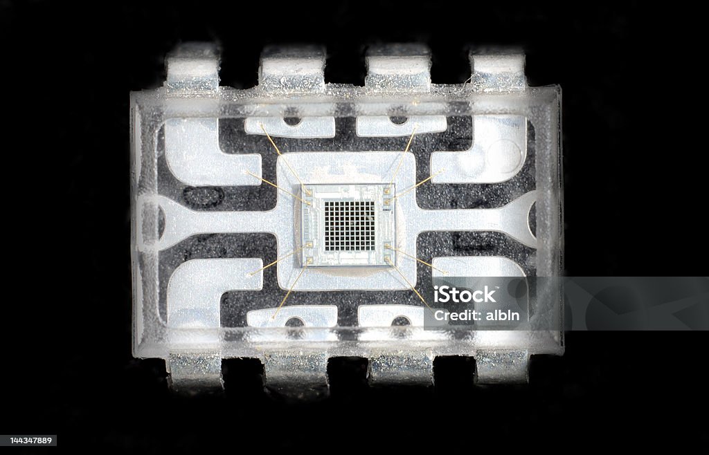 Microelectronics e batata chips - Foto de stock de Indústria eletrônica royalty-free