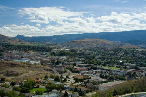 A view of downtown Vernon, British Columbia, Canada