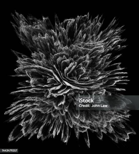 Monochrome Random Chaotic Wriggly Worm Design Stock Photo - Download Image Now - Black Background, Abstract, Pattern