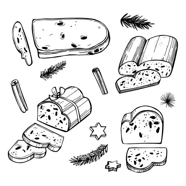 Stollen Bread Vector 240+ Stollen Stock Illustrations, Royalty-Free Vector Graphics & Clip ...