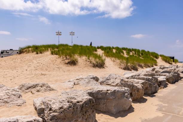 istock Big white rocks on the beach 1443481350