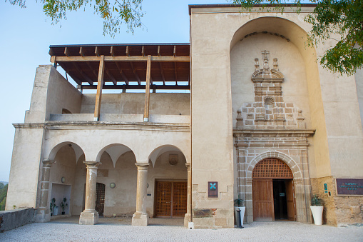 Alcantara, Spain - Oct 5th, 2022: Hospederia Conventual de Alcantara. Former 15th-century franciscan convent. Caceres, Spain