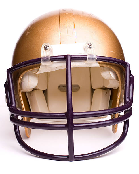 istock Gold football helmet 144348383