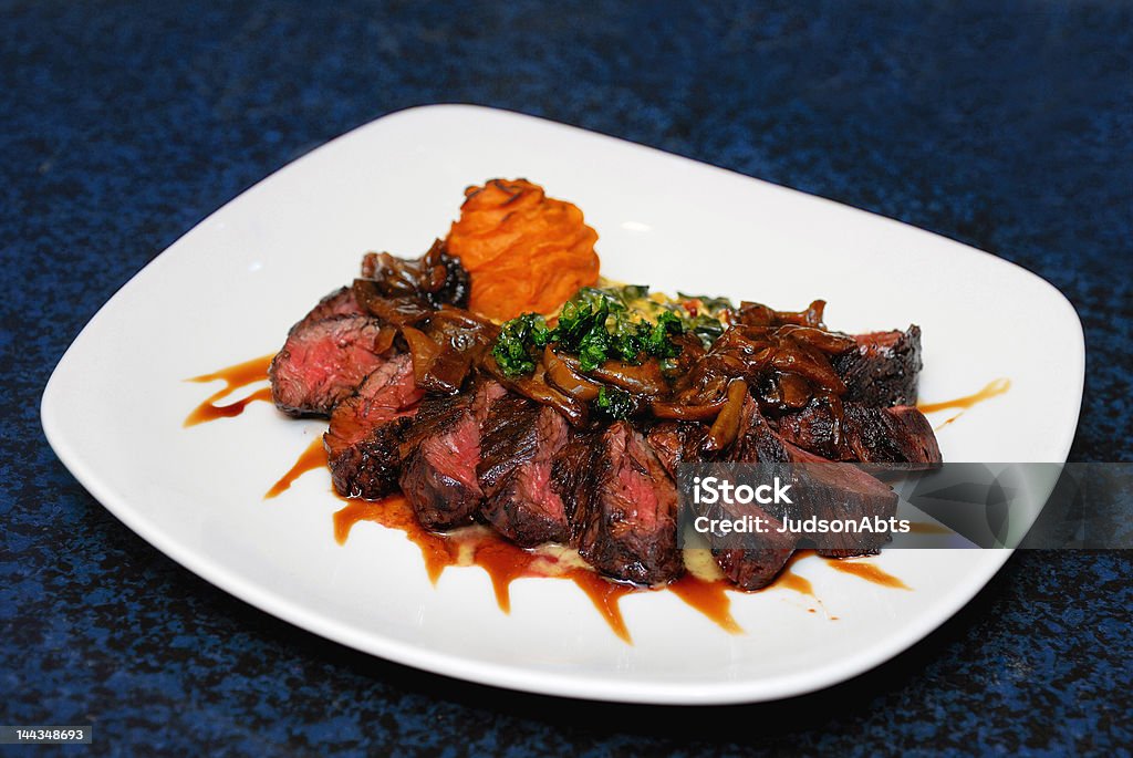 Steak tip dinner - Large file Flank Steak Stock Photo
