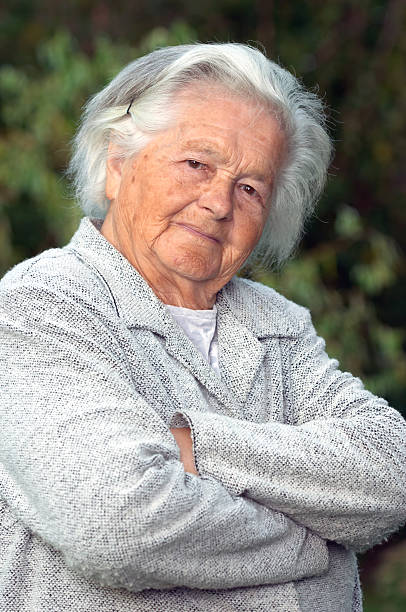 istock Senior woman smiling 144348715