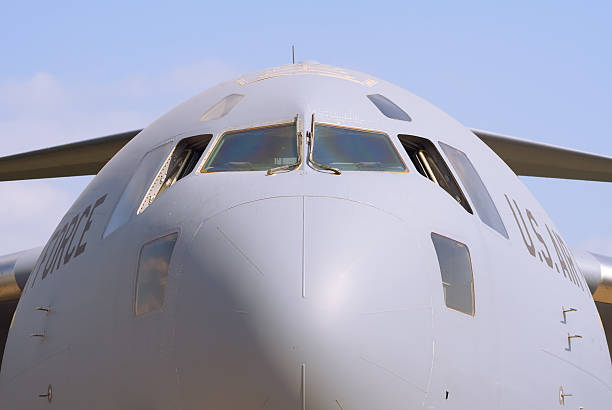 istock Military transport aircraft nose 144348830