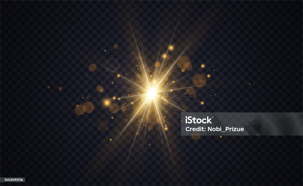 Golden Led Effect Golden Glowing Lights Effects Abstract Magic Illustration Stock ...