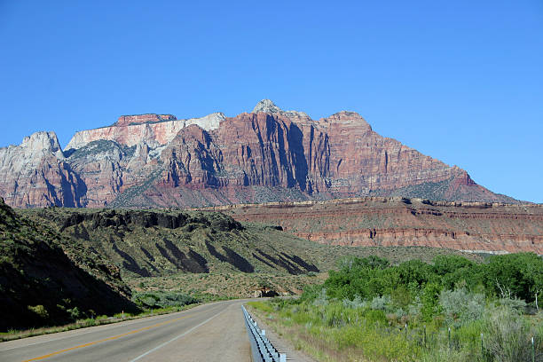 istock Open Road to Zion National Park - Background 144349169