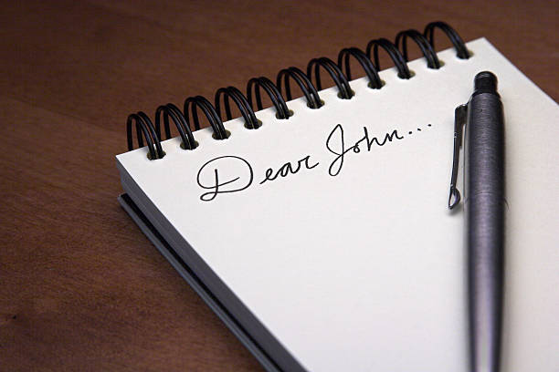 Dear John Letter with Pen stock photo