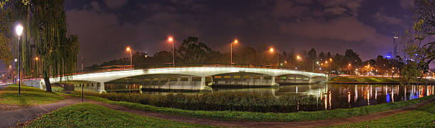 melbourne panorama noturno ii - yarras edge - fotografias e filmes do acervo