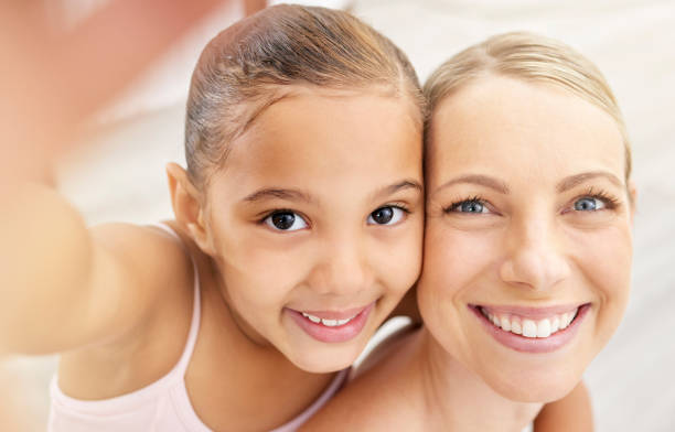 istock Ballet selfie, dance class and student with smile with teacher at training, happy with dancing coach and love at studio together. Face portrait of ballerina dancer and woman taking photo at event 1443495986