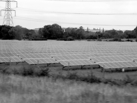 Solar energy farm in England.