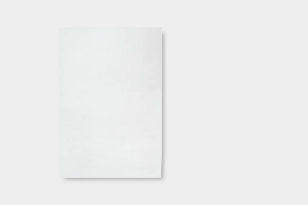 istock White Paper sheet isolated on white background included clipping path. Top view 1443498132