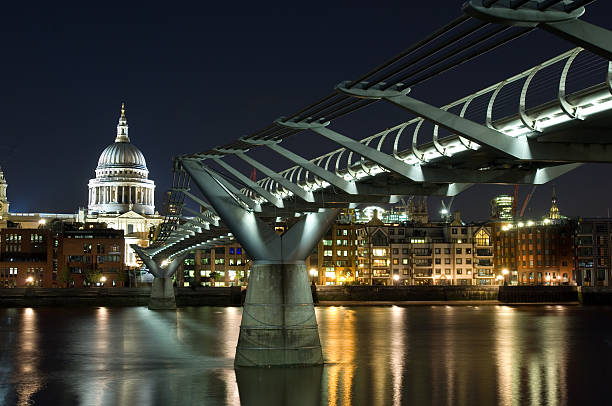 istock Millennium bridge and st paul's cathedral 144349990