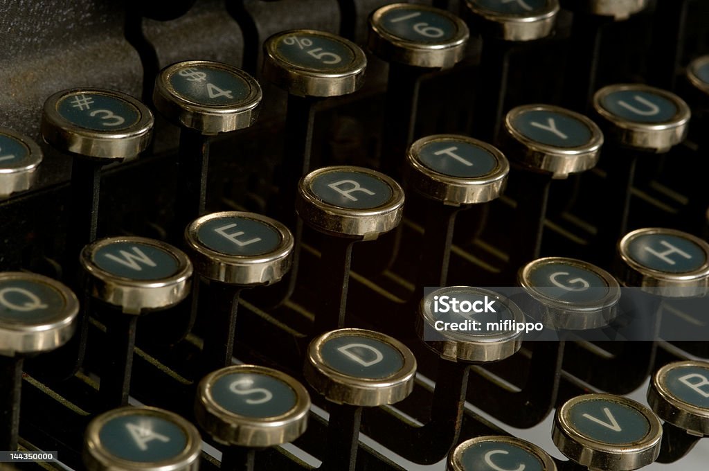 Vintage-Schreibmaschine - Lizenzfrei Alphabet Stock-Foto