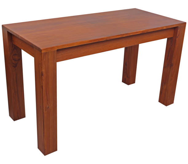 istock Modern teak wooden desk 1443500217