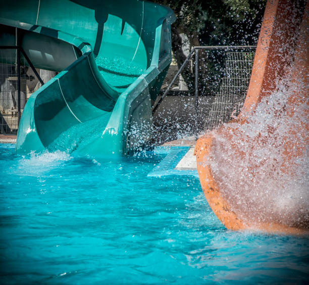 istock Aqua park slides detail 1443502039