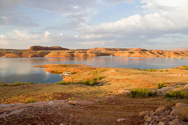 istock Lake Powell Peninsula and Boat Landscape 144350676
